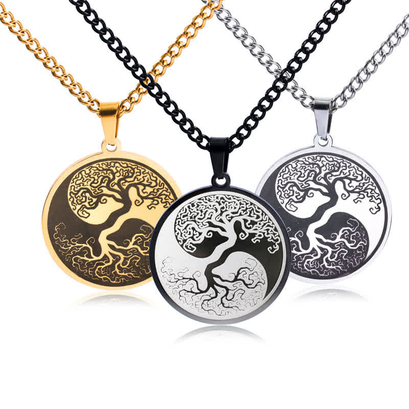 The Tree of Life Titanium Steel Connection Necklace Pendant