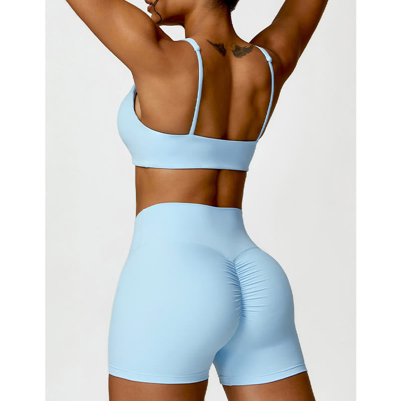 Breathable Stretch Backless Yoga Meditation 2-Piece Outfit