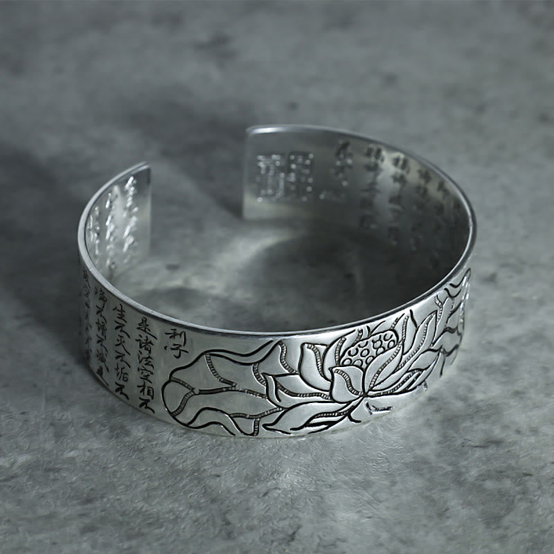 Tibetan Lotus White Copper Luck Bracelet
