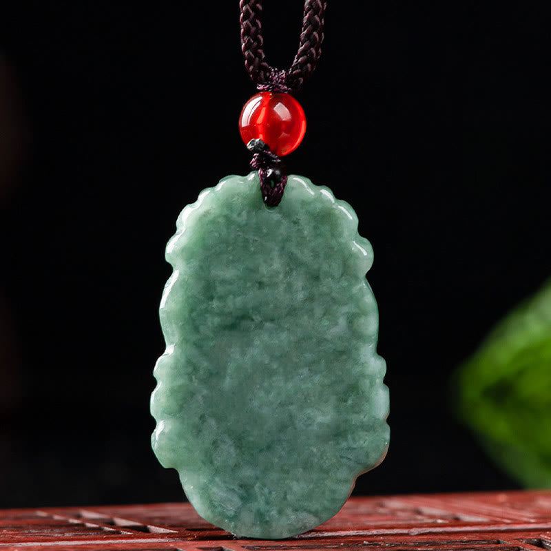 Natural Jade 12 Chinese Zodiac Prosperity Necklace Pendant