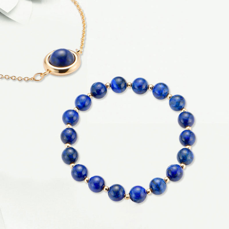 Sun Stone Strawberry Quartz Crystal Positive Bracelet