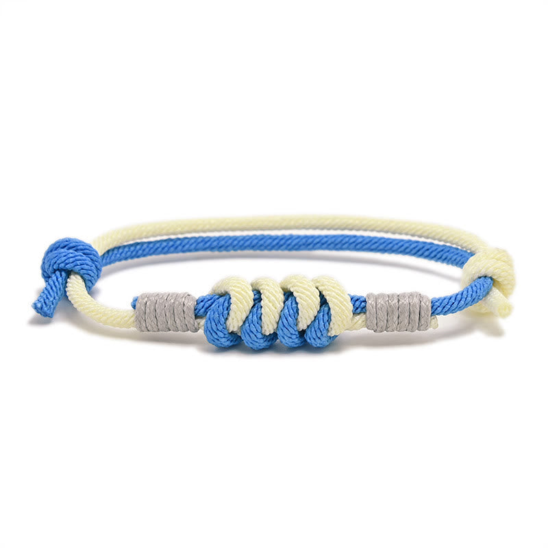 Minimalist Hand-Braided Copper Vajra Knot Red String Bracelet