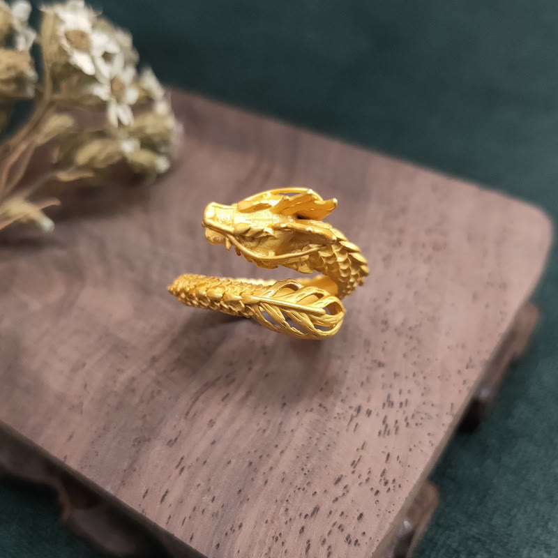 Golden Dragon Success Strength Ring