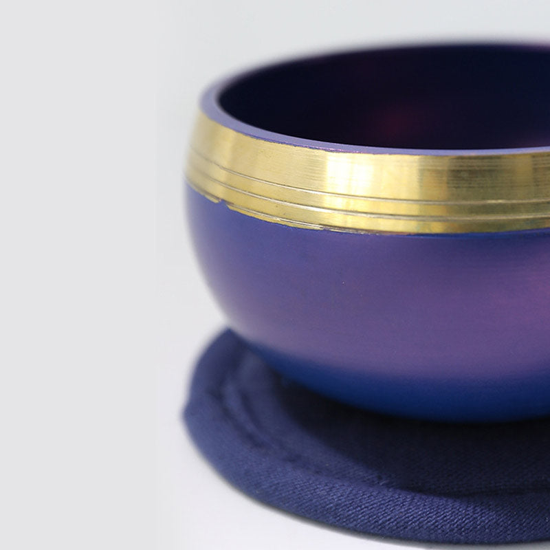 Tibetan Sound Bowl Handcrafted for Chakra Healing and Mindfulness Meditation Singing Bowl Set