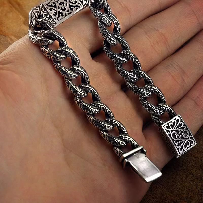 Vintage Patterns Engraved Healing Bracelet
