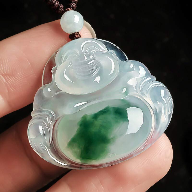 Cyan Jade Luck Necklace Pendant