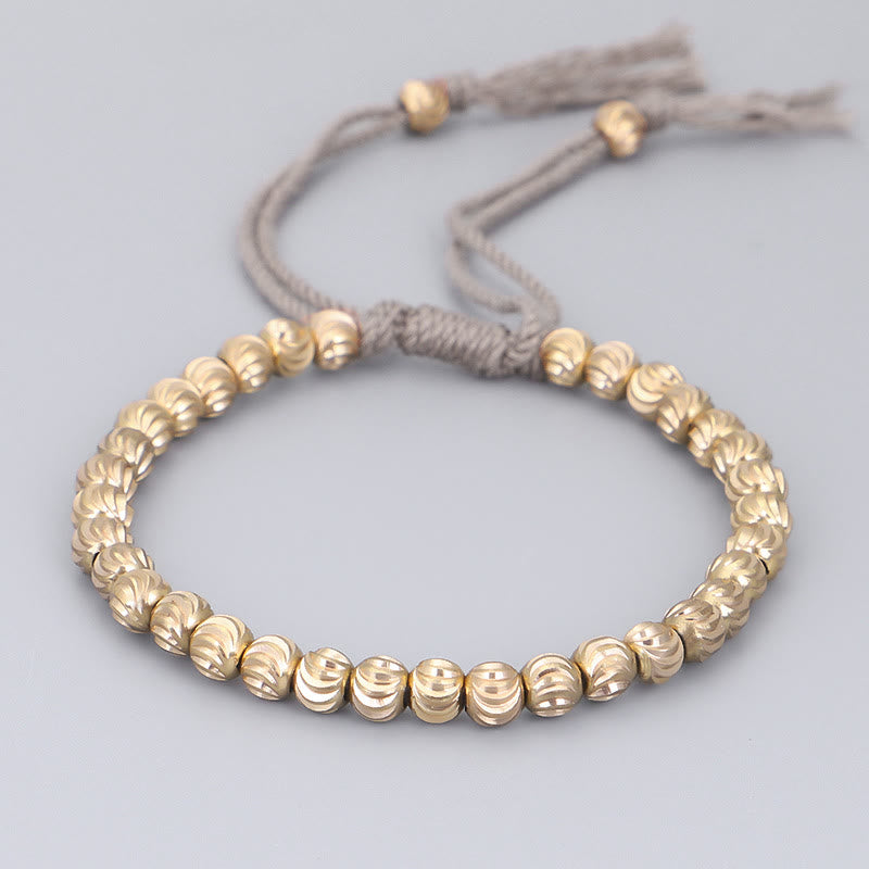 Tibetan Handmade Copper Bead Luck String Bracelet