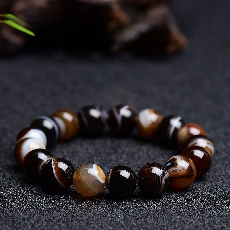 Tibetan Sardonyx Happiness Positive Bracelet
