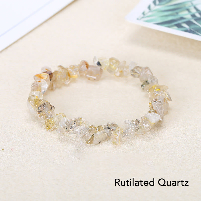 Irregular Cut Crystal Stone Bracelet | Natural Energy Anchor