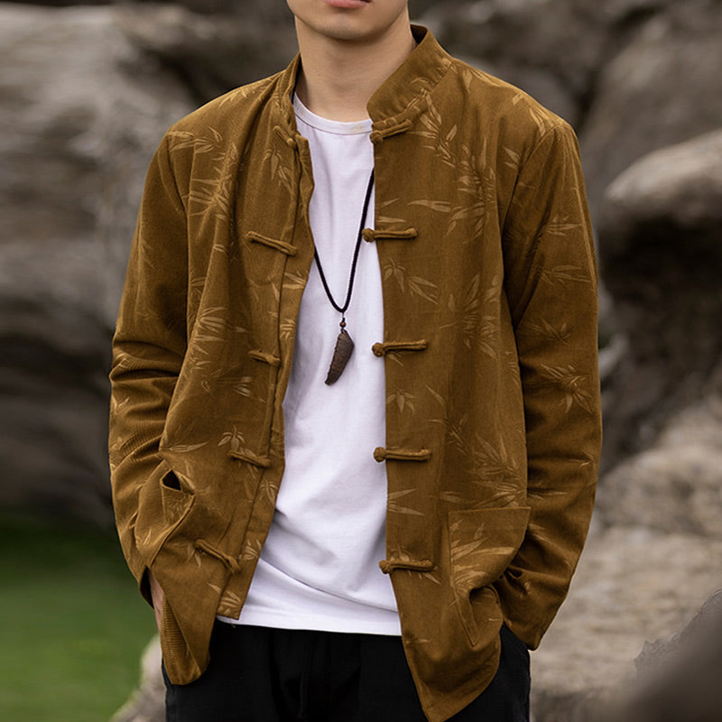 Breathable Handcrafted Bamboo Motif Tang Suit Jacket
