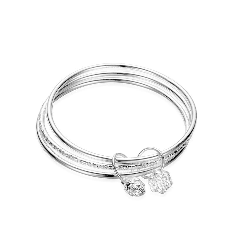 Lotus Flower Pod White Copper New Beginning Bracelet Bangle