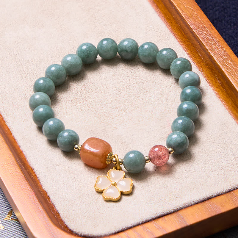 Bring Good Luck Green Jade Bracelet Bangle Bundle