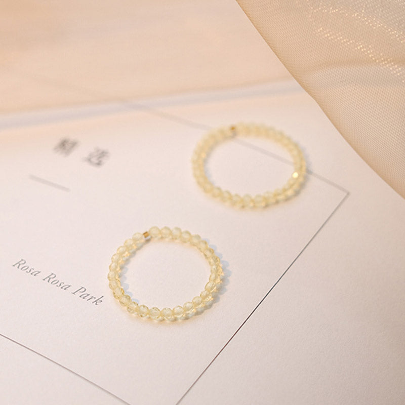 Natural Citrine and 14k Gold-Plated Handcrafted Minimalist Ring