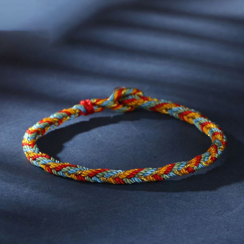 "May you be safe and sound all year round" Lucky Multicolored Bracelet