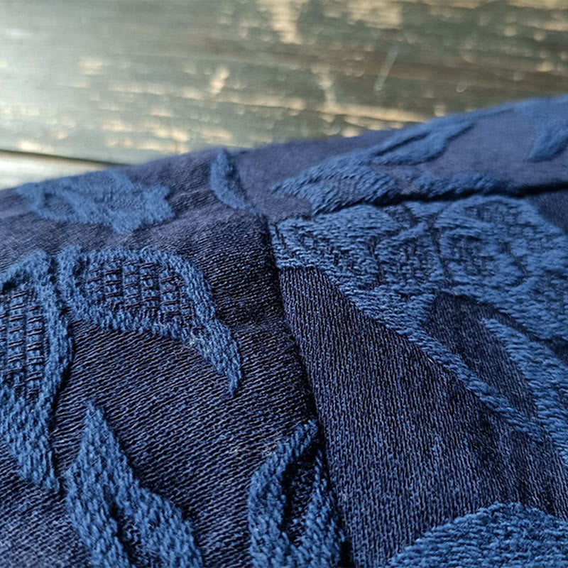 Cotton Jacquard V-Neck Mindful Meditation Jacket