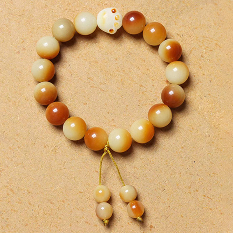 Natural Bodhi Seed Paw Claw Bracelet for Peace & Wisdom (Fits 14-16cm Wrist)