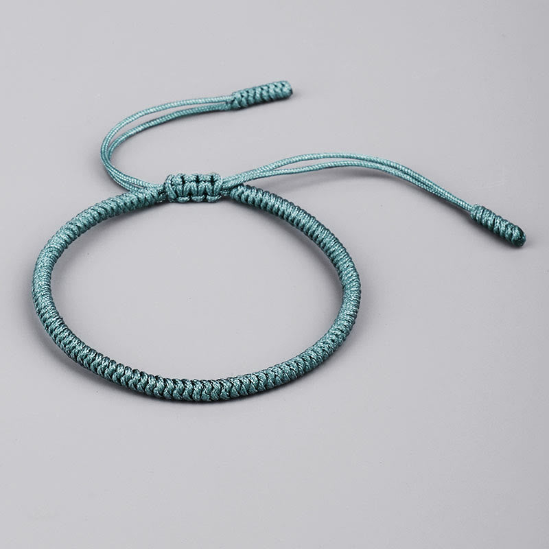 Handcrafted Tibetan Vajra Knot Adjustable Cord Bracelet 3-Piece Set