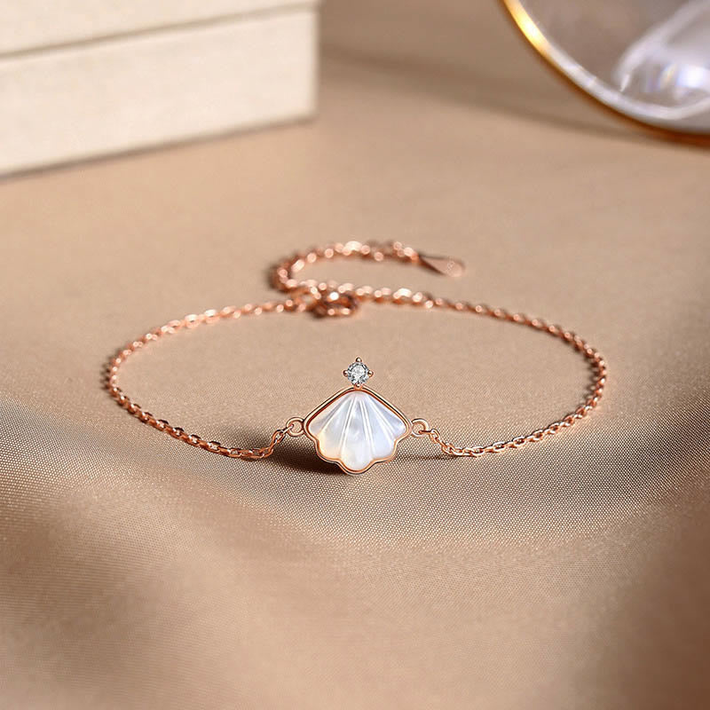 925 Sterling Silver Tridacna Stone Shell Blessing Necklace Pendant Bracelet Earrings Jewelry Set