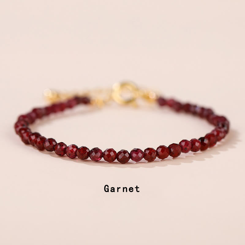 Minimalist Natural Gemstone Energy Chain Bracelet - Adjustable Crystal Anchor