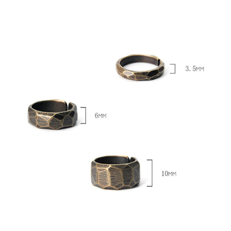 Tibetan Simple Design Copper Wealth Ring