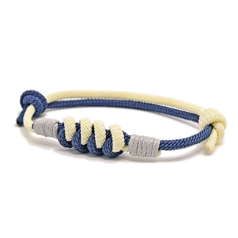 Minimalist Hand-Braided Copper Vajra Knot Red String Bracelet