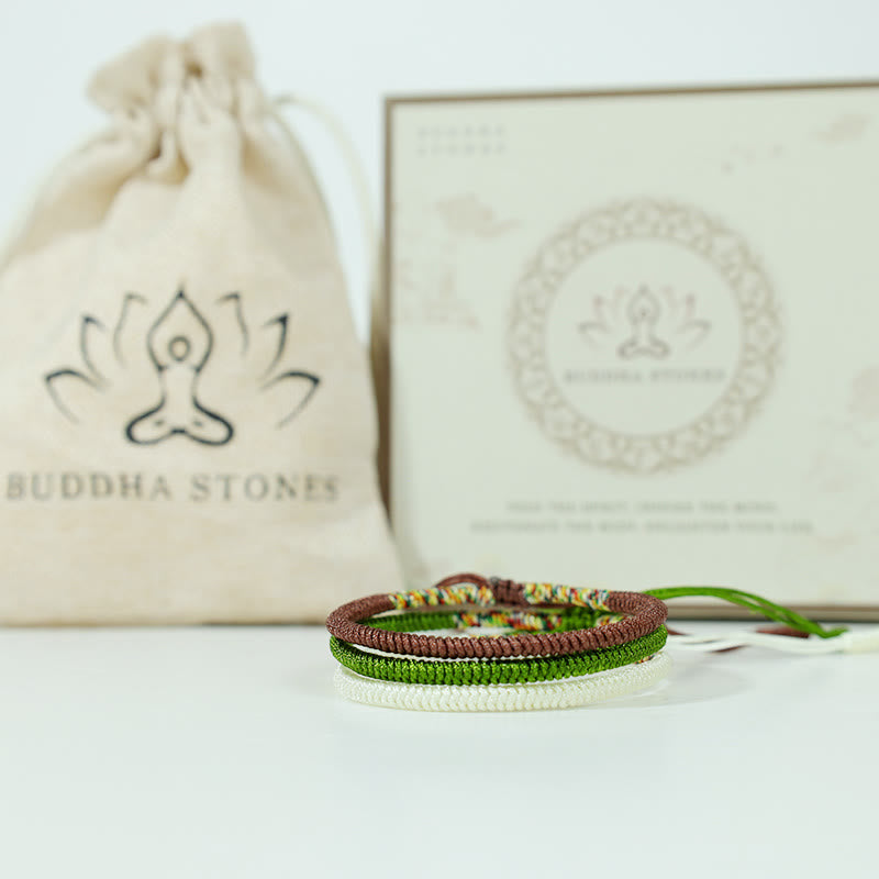 3Pcs Tibetan Handmade Multicolored Luck King Kong Knot Auspiciousness Bracelet