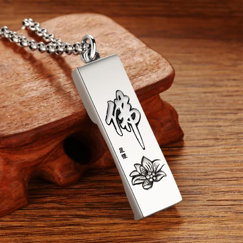 Tathagata Buddha Strength Protection Amulet Lucky Pendant Necklace