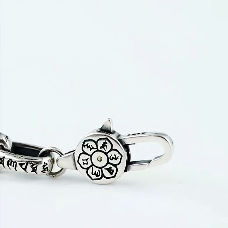 Hand-Engraved Copper Om Mani Padme Hum Vajra Mantra Bracelet