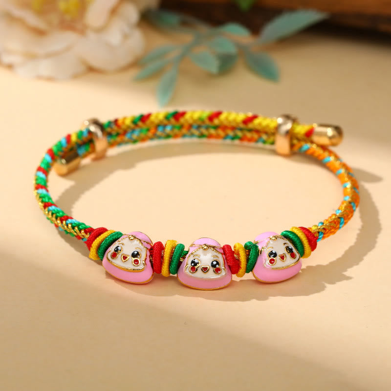 Colorful Rope Zongzi Pattern Luck Handmade Child Adult Bracelet