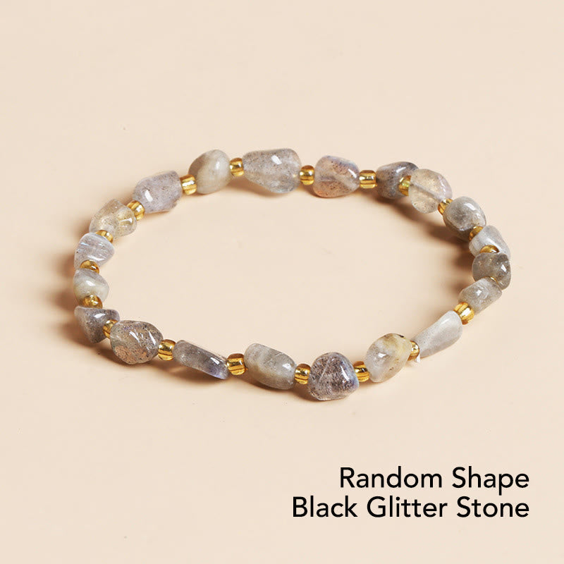 Natural Irregular Shape Raw Crystal Meditation Balance Bracelet