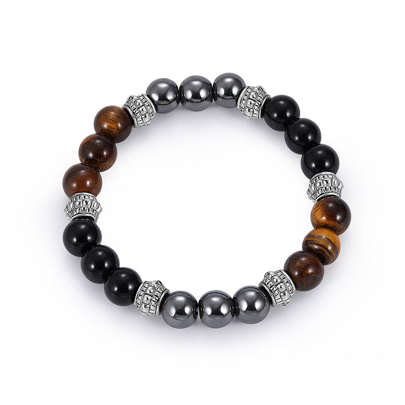 Tiger Eye and Hematite Good Luck and Healing Bracelet
