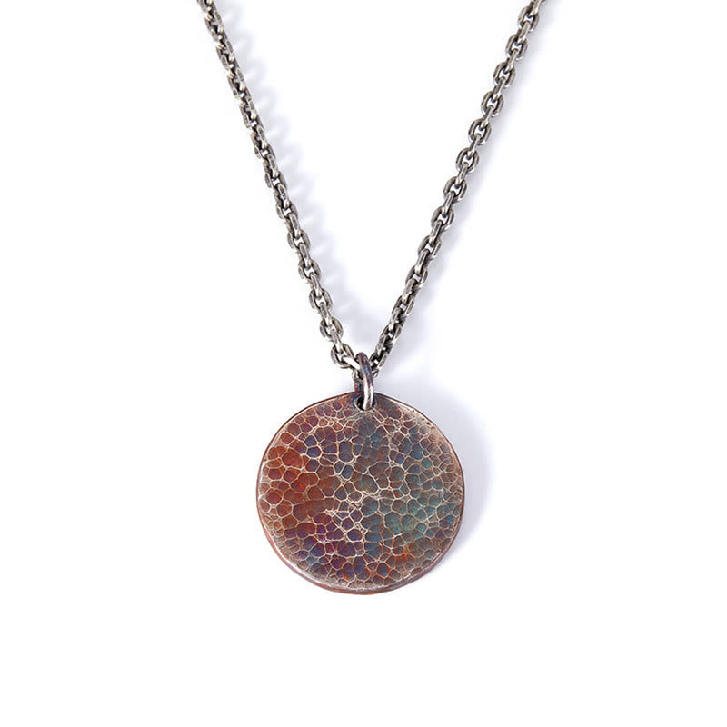 990 Sterling Silver Yin Yang Water and Fire Balance Necklace Pendant