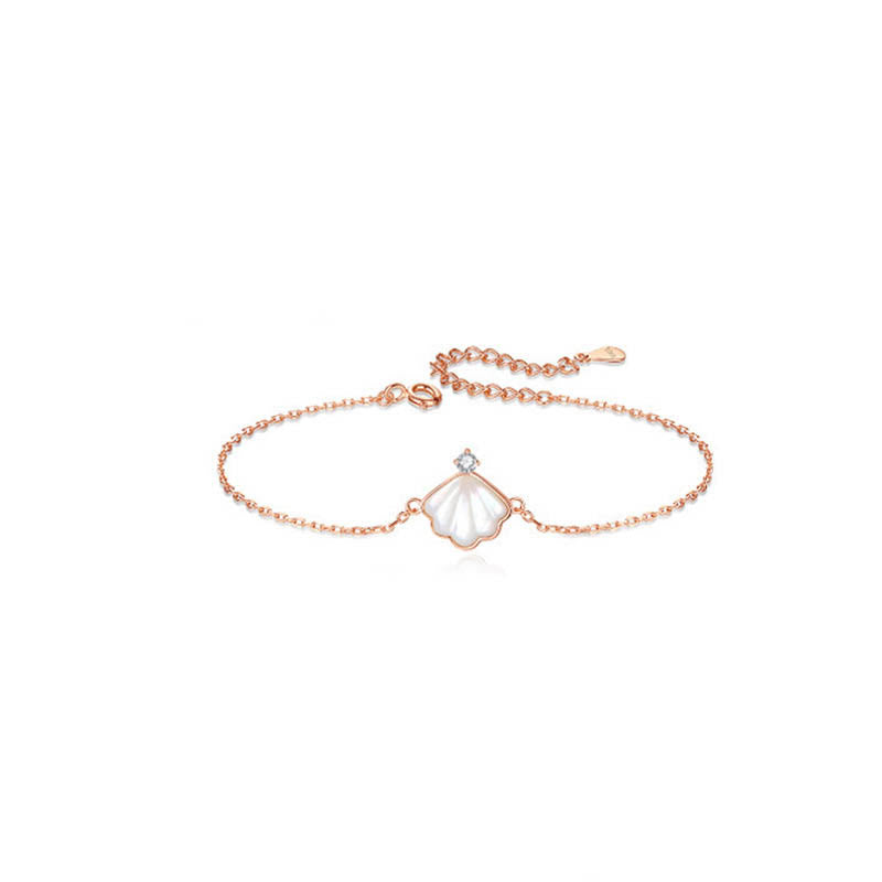 925 Sterling Silver Tridacna Stone Shell Blessing Necklace Pendant Bracelet Earrings Jewelry Set