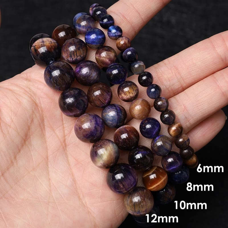 Natural Purple Tiger Eye Protection Strength Bracelet
