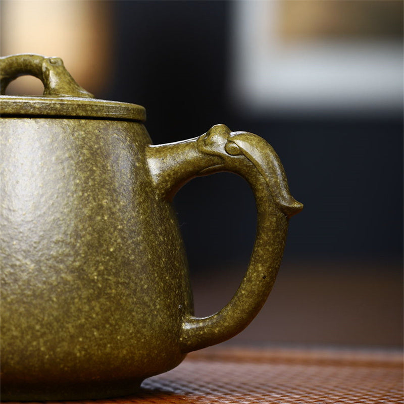Yixing Semi-handmade Yellow Green Purple Clay Kung Fu Teapot 240ml