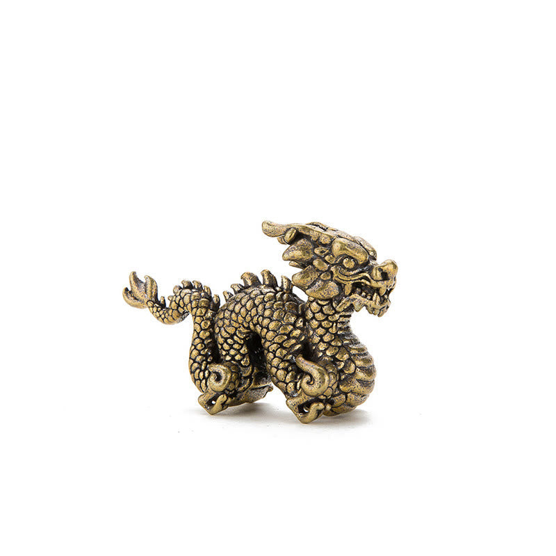 Year Of The Dragon Small Auspicious Brass Dragon Luck Success Home Decoration
