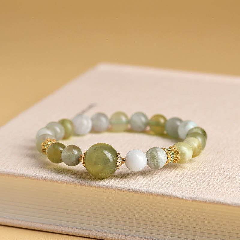 Green Grape Color Jade Abundance Bracelet