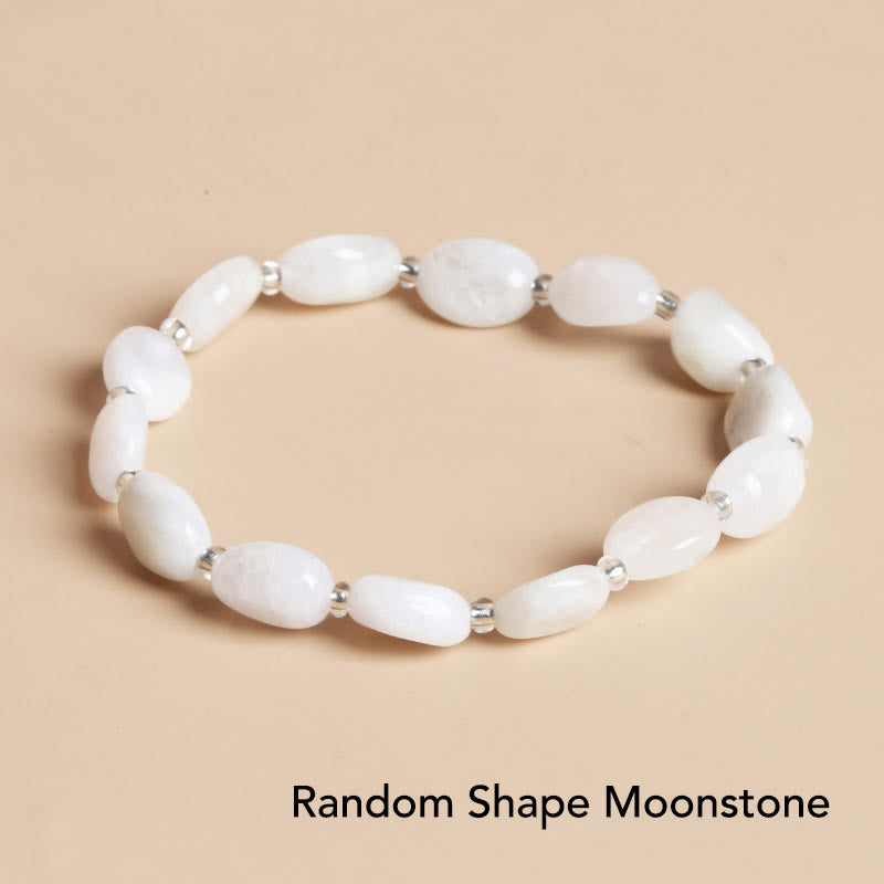 Natural Irregular Shape Raw Crystal Meditation Balance Bracelet