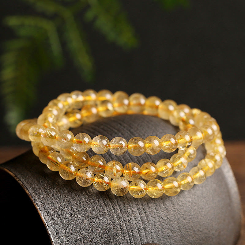 Natural Citrine Handmade Gemstone Energy Bracelet