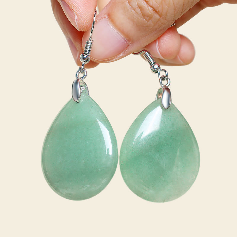 Handcrafted Natural Gemstone Dangle Drop Earrings