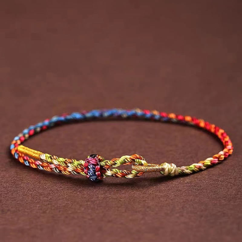 Handcrafted Multi-Color Braided Red String Bracelet for Children and Adults