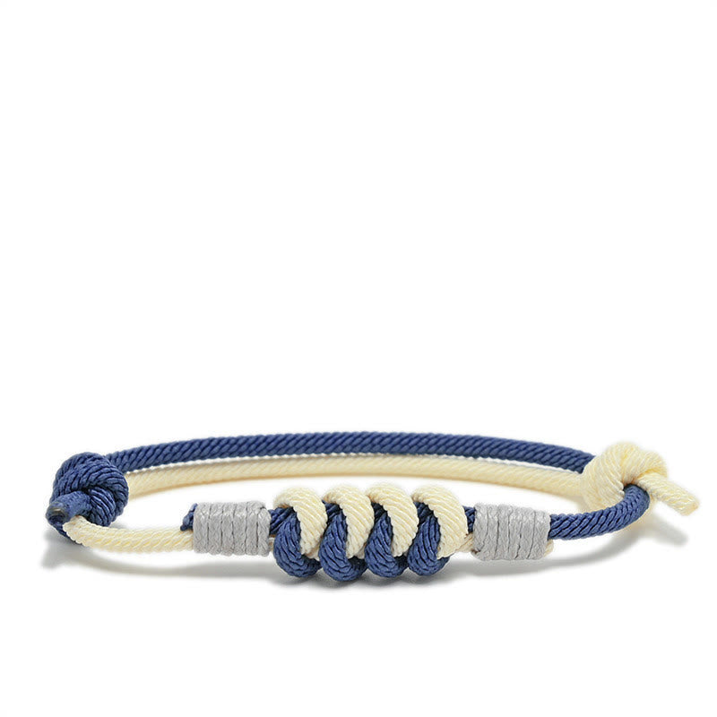 Minimalist Hand-Braided Copper Vajra Knot Red String Bracelet