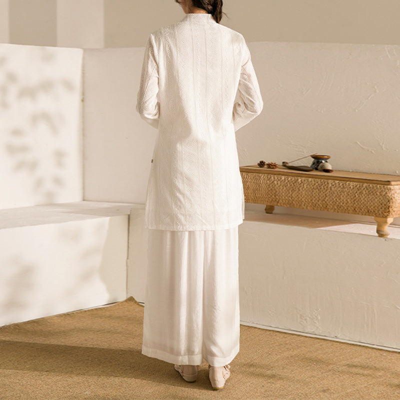 Breathable Cotton Two-Piece Long Sleeve Meditation and Movement Set