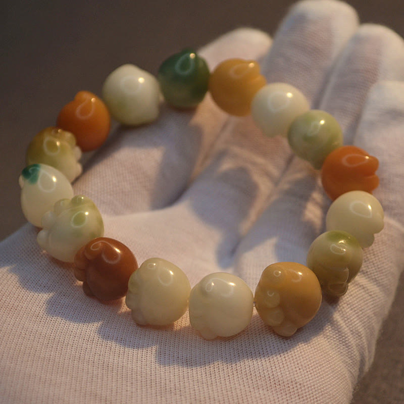 Multilayered Bodhi Seed Bracelet with Cat Paw Charm: Calm & Harmony Anchor