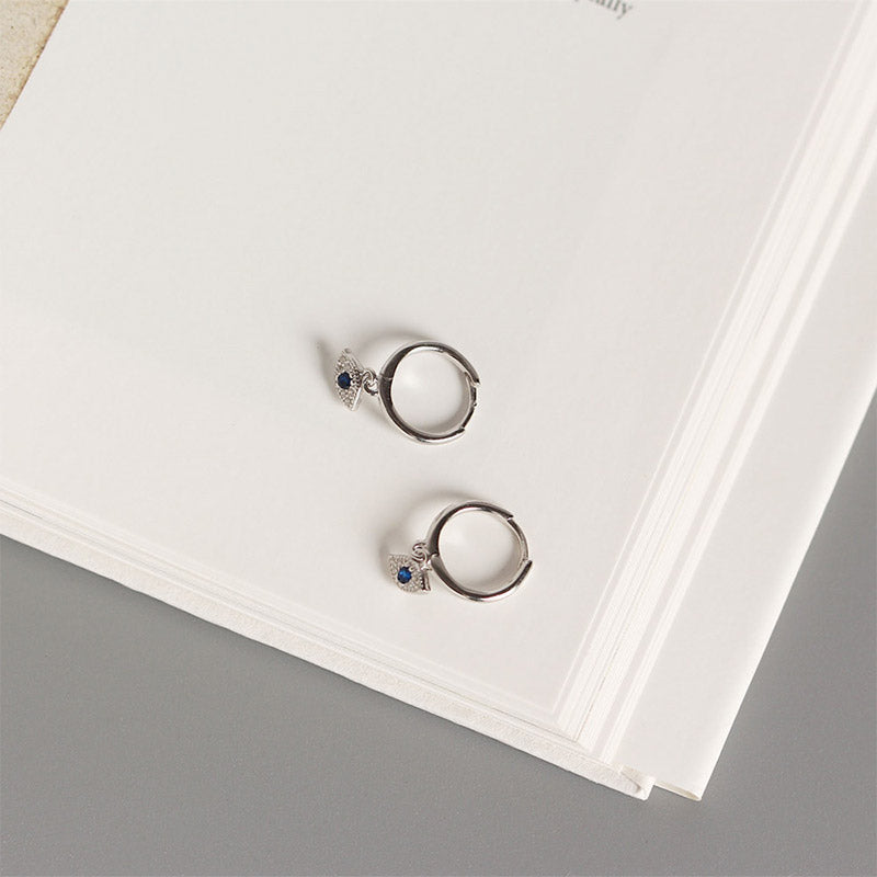 925 Sterling Silver Evil Eye Blessing Protection Stud Earrings