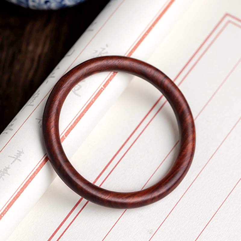 Tibetan Small Leaf Red Sandalwood Ebony Green Sandalwood Protection Bracelet Bangle
