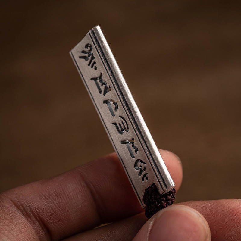 999 Sterling Silver Om Mani Padme Hum Engraved Lotus Wisdom Necklace Pendant