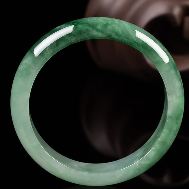 Natural Jade Fortune Blessing Bangle Bracelet