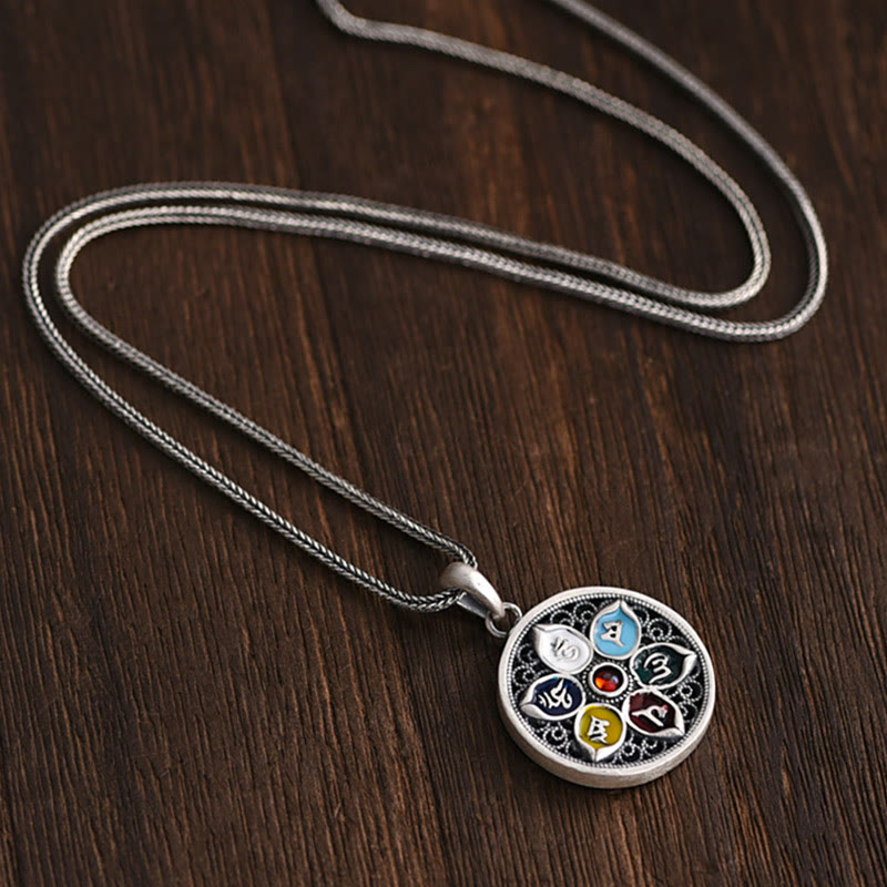 Tibetan Om Mani Padme Hum Purity Necklace Pendant
