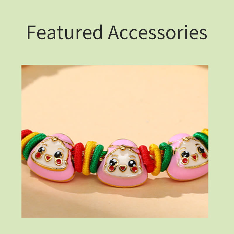 Colorful Rope Zongzi Pattern Luck Handmade Child Adult Bracelet